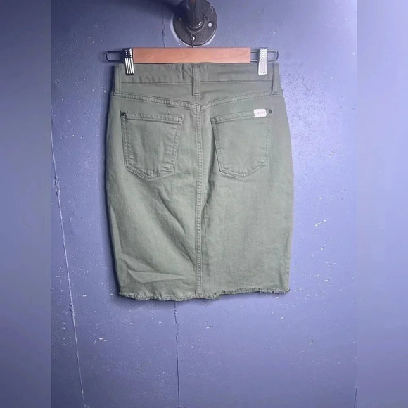 Jen7 by 7 for All Mankind - Pencil Skirt with Frayed Hem - Picture 2 of 7